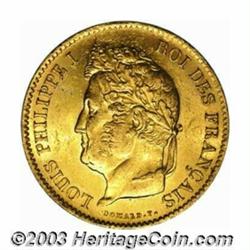Louis Philippe I gold 40 Francs 1837-A,...