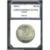 Image 1 : Lubeck. 3 Mark 1908A,...