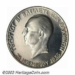 George I Silver 100 Drachmai 1935 (1940),...