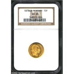 Franz Joseph I gold 10 Francs 1878-KB,...