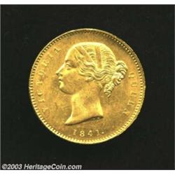 Madras Presidency Victoria gold Mohur 1841,...