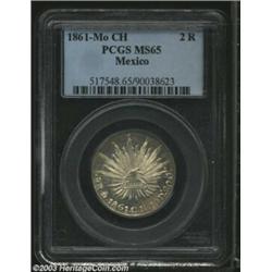 Cap &amp; Ray 2 Reales 1861-MoCH,...