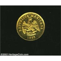 Republic gold Peso 1893 Mo-M,...