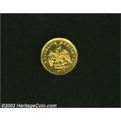 Republic gold Peso 1903 Mo-M,...
