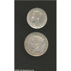 Alfonso XIII 20 and 40 Centavos:...