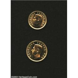Two-piece gold proof set 1952,...