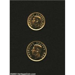 Two-piece gold proof set 1952,...