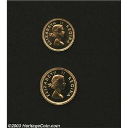 Two-piece gold proof set 1953,...