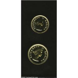 Two-piece gold proof set 1954,...
