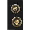 Image 1 : Two-piece gold proof set 1983,...