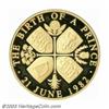 Image 2 : Gold Royal Baby Medallion 1982,...