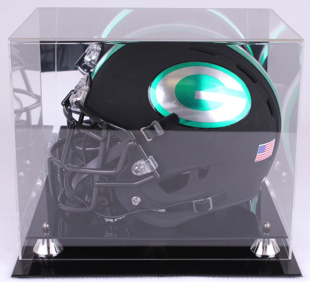 Deluxe Acrylic Full Size Helmet Display With Silver Risers & Mirrored ...