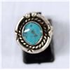 Image 1 : Navajo Sterling Silver Turquoise Ring, Size 4.5