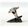 Image 2 : Navajo Sterling Silver Turquoise Ring, Size 4.5