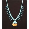 Image 2 : Santo Domingo Turquoise Inlay Shell Necklace