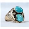 Image 3 : Navajo Sterling Bisbee Turquoise Ring, Size 14