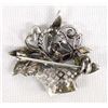 Image 2 : Sterling Marcasite & Semi-Precious Gemstone Pin