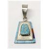 Image 1 : Native American Sterling Inlay Pendant, McPherson