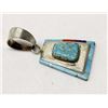 Image 2 : Native American Sterling Inlay Pendant, McPherson