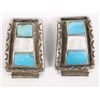 Image 1 : Navajo Sterling Turquoise Inlay Watch Tips