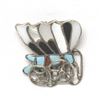 Image 1 : Native American Zuni Sterling Inlay Wagon Pendant