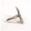 Image 2 : Zuni Sterling Needlepoint Turquoise Ring, Size 6.5