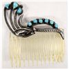 1950 Navajo Sterling Turquoise Hair Comb