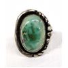 Navajo Old Pawn Sterling Turquoise Ring, Sz 10.25