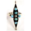 Image 1 : Zuni Sterling Petit Point Turquoise Ring, Size 7