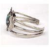 Image 2 : Navajo Old Pawn Silver Turquoise Bracelet
