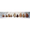 Image 2 : Collection of 9 Native American Stone Arrowheads