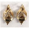 Image 2 : 10KT Gold & Diamond Earrings