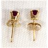 Image 2 : Pair of Gold and Ruby Earrings