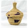 Image 1 : Native American Modoc Miniature Lidded Basket