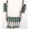 Vintage Zuni Sterling Silver Turquoise Necklace