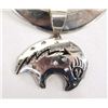 Navajo Sterling Bear Pendant on Neck Wire Choker