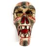 Mexican Hand Carved Wooden Skull Mask
