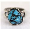 Image 1 : Navajo Sterling Silver Turquoise Ring, Size 7.5