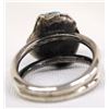 Image 3 : Navajo Sterling Silver Turquoise Ring, Size 7.5