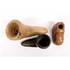 Image 1 : 2 Navajo Pottery Pipes and 1 Pottery Boot