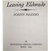 Image 3 : Leaving El Dorado by Joann Mazzio, Hardback Book