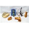 Image 1 : Collection of 7 Hand Carved Cats Made in Indonesia