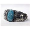 Image 1 : Navajo Old Pawn Sterling Silver Turquoise Bracelet