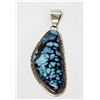 Image 1 : Large Navajo Sterling Landers Turquoise Pendant