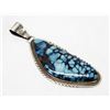 Image 2 : Large Navajo Sterling Landers Turquoise Pendant