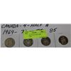 Image 1 : CANADIAN 4 HALF DOLLARS: 1969-73-75-85