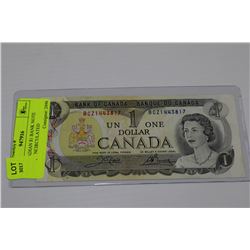1973 CANADIAN $1 BANK NOTE ALMOST UNCIRCULATED