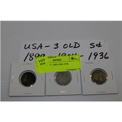 USA - 5CENT: 1899-1904-1936