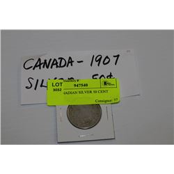 1907 CANADIAN SILVER 50 CENT COIN