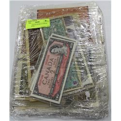 COLLECTION OF WORLD COINS & BANK NOTES